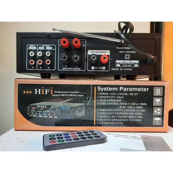Bluetooth Stereo Amp Dual Microphone Amplifier 2 Channel Hifi Audio