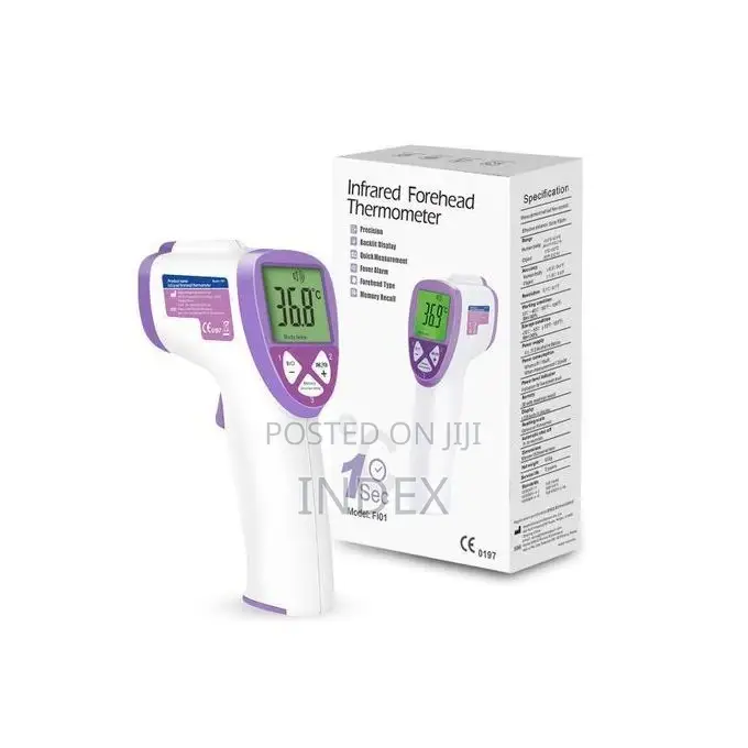 Thermometer Temperature Gun Medical Infrared - White, Purple