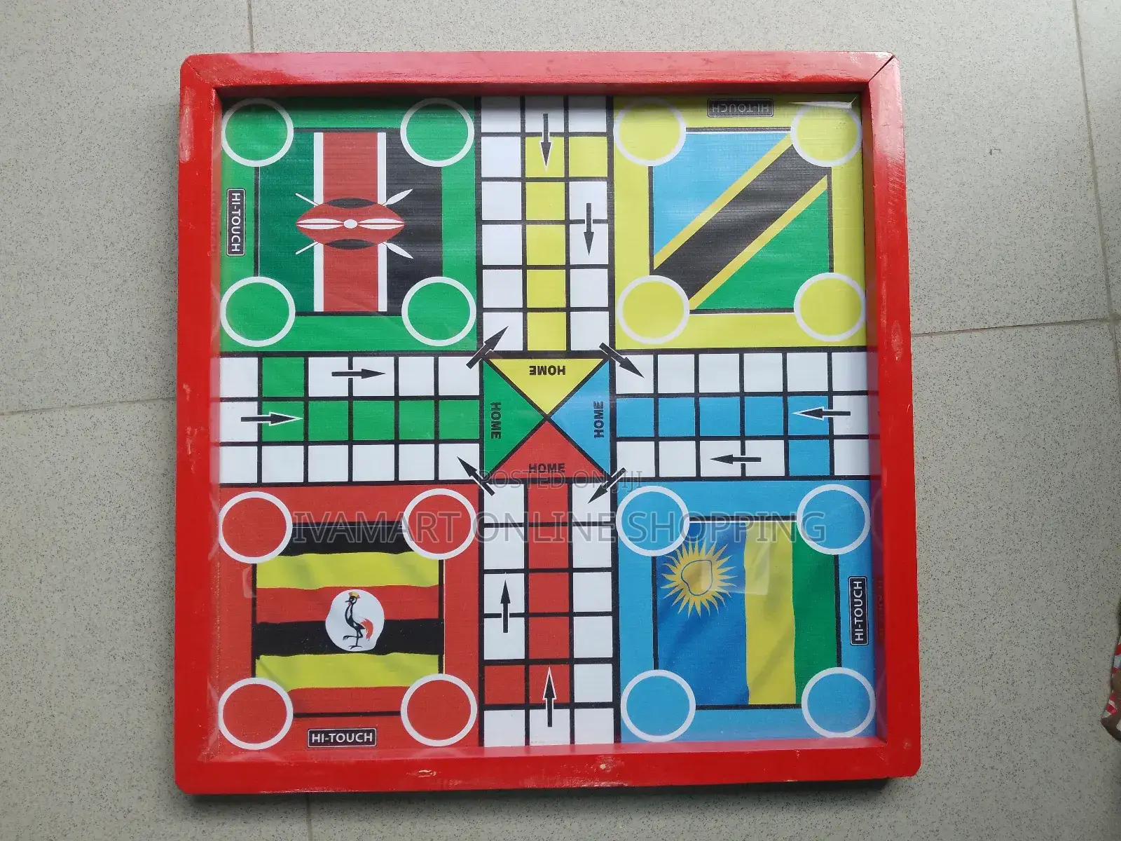 Ludo Board Game Glass Protected - Size 18 X 18 Inches