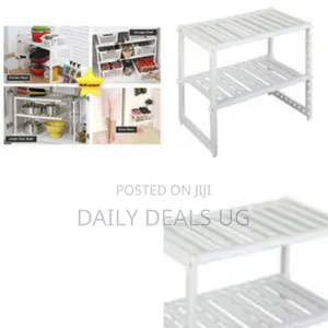 2-Tier Expandable and Adjustable Under-Sink Storage Organizer