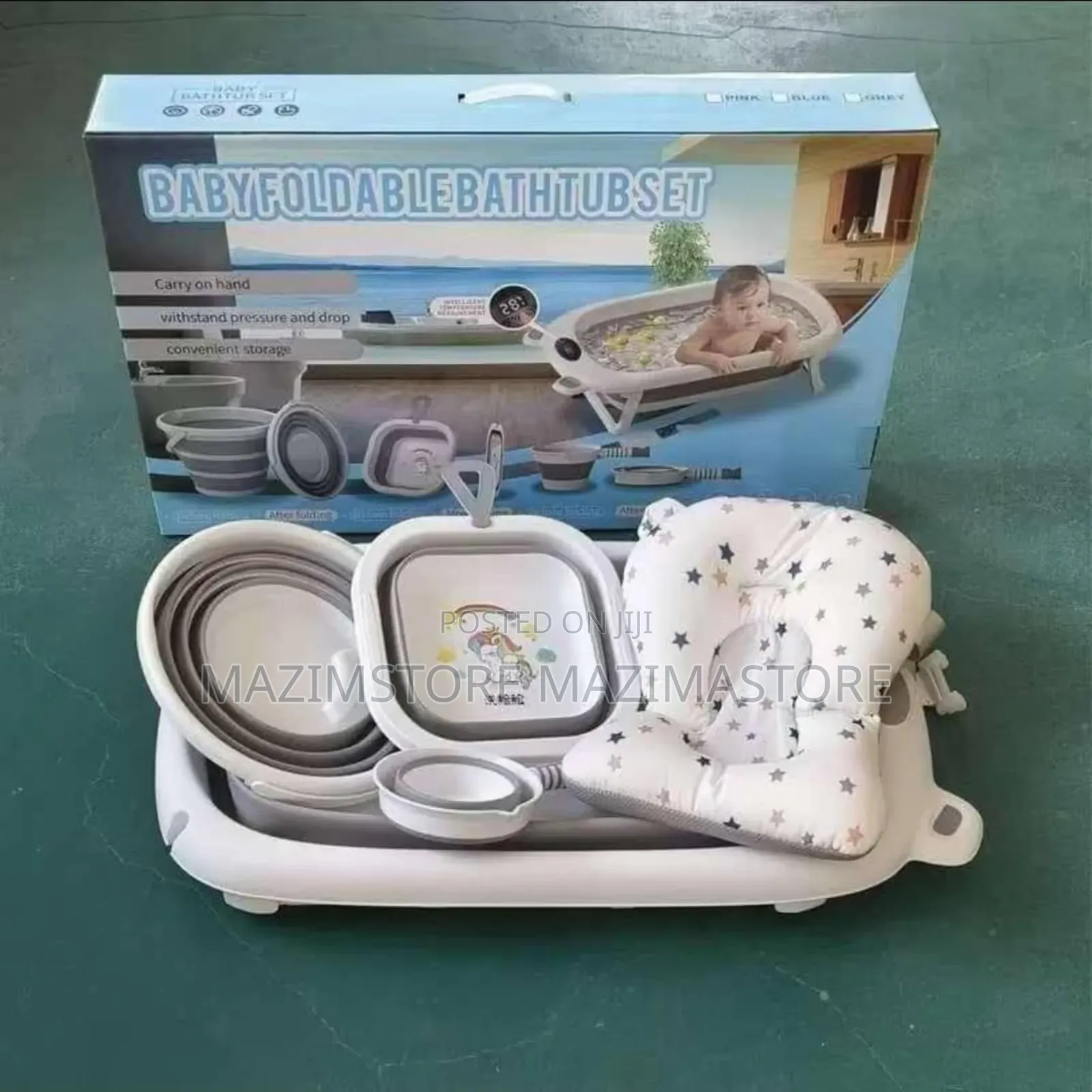 6pcs Baby Foldable Bath Tub Set
