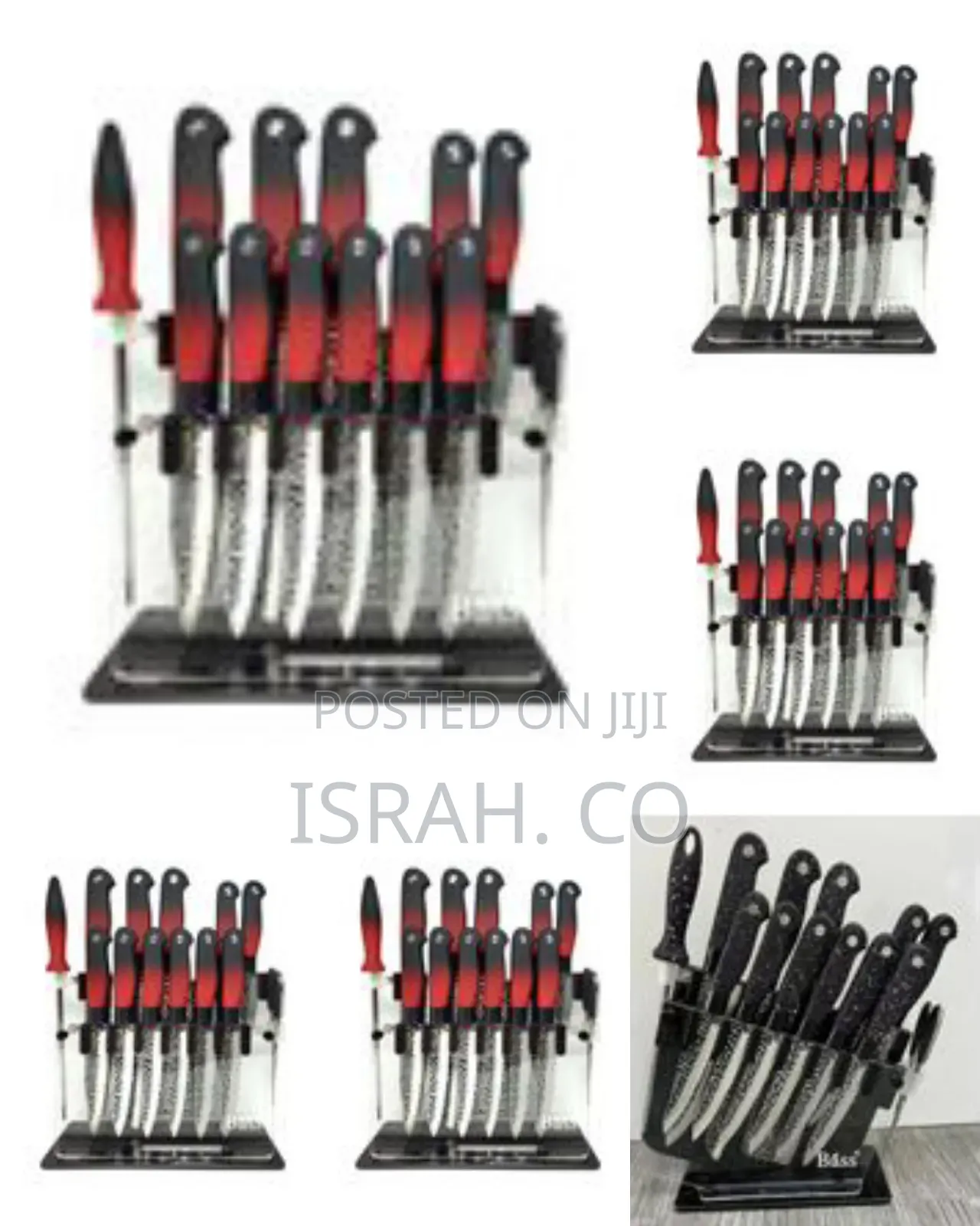 Bass 14 Piece Professional Set of Kitchen Knives Soft Touch