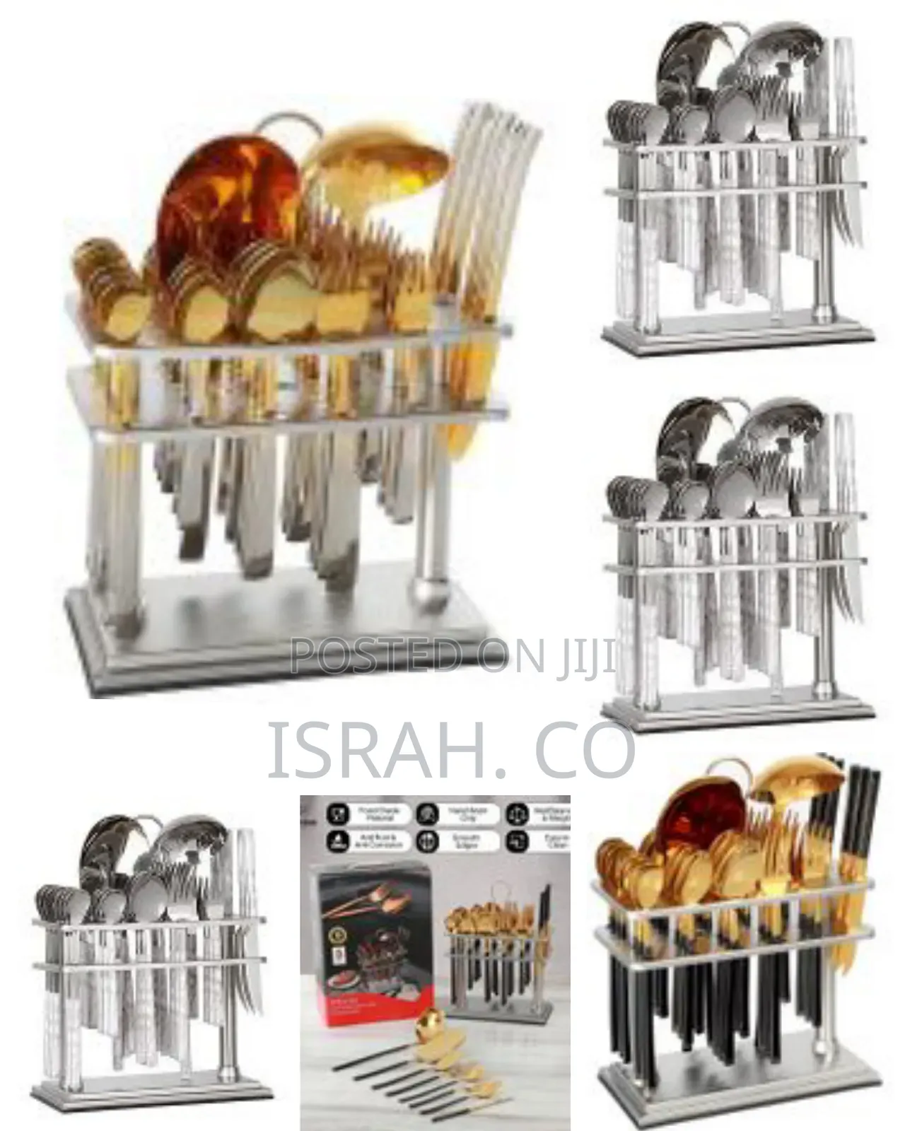 Life Smile Cutlery Set 38-Piece 18/10 Stainless Steel Spoon Set