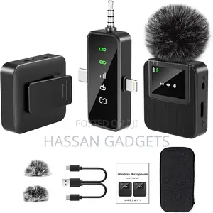 3-in-1 Mini Microphone for iPhone, Android, Camera - 328ft Long Range,