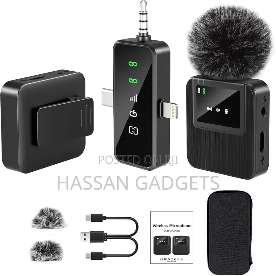 3-in-1 Mini Microphone for iPhone, Android, Camera - 328ft Long Range,