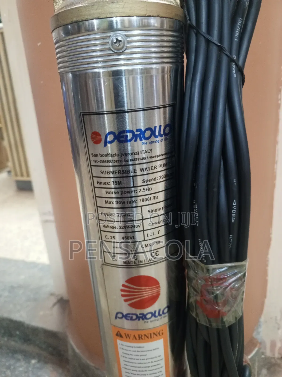 75m Submersible Water Pump (248feet) Pedrollo