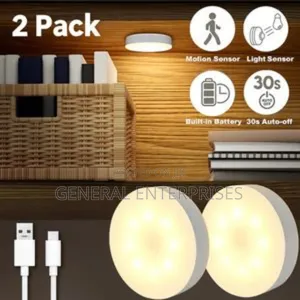 2-Pack of Wireless, Rechargeable Led Motion Sensor Lights.