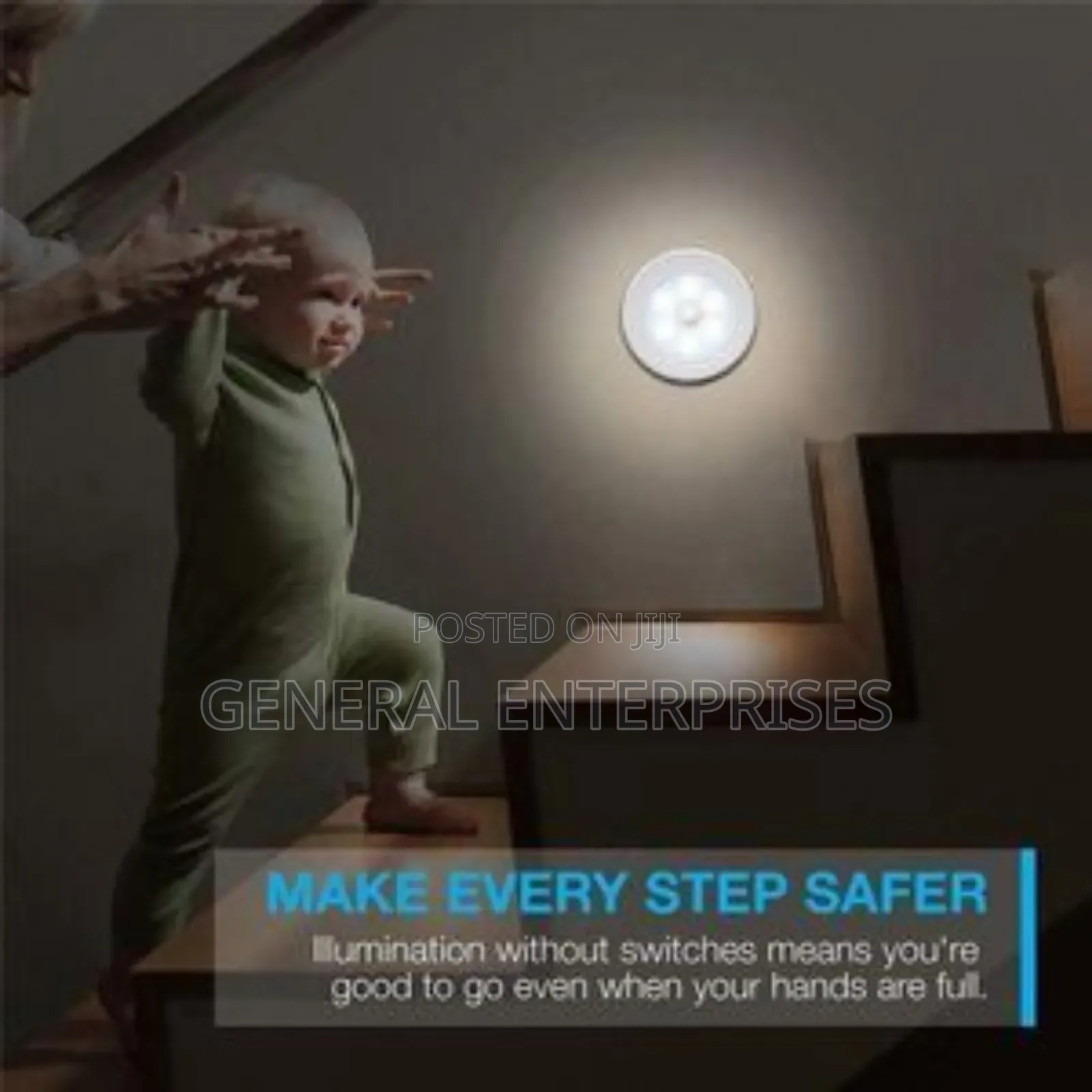 Wireless, Battery-Operated Led Motion Sensor Night Light
