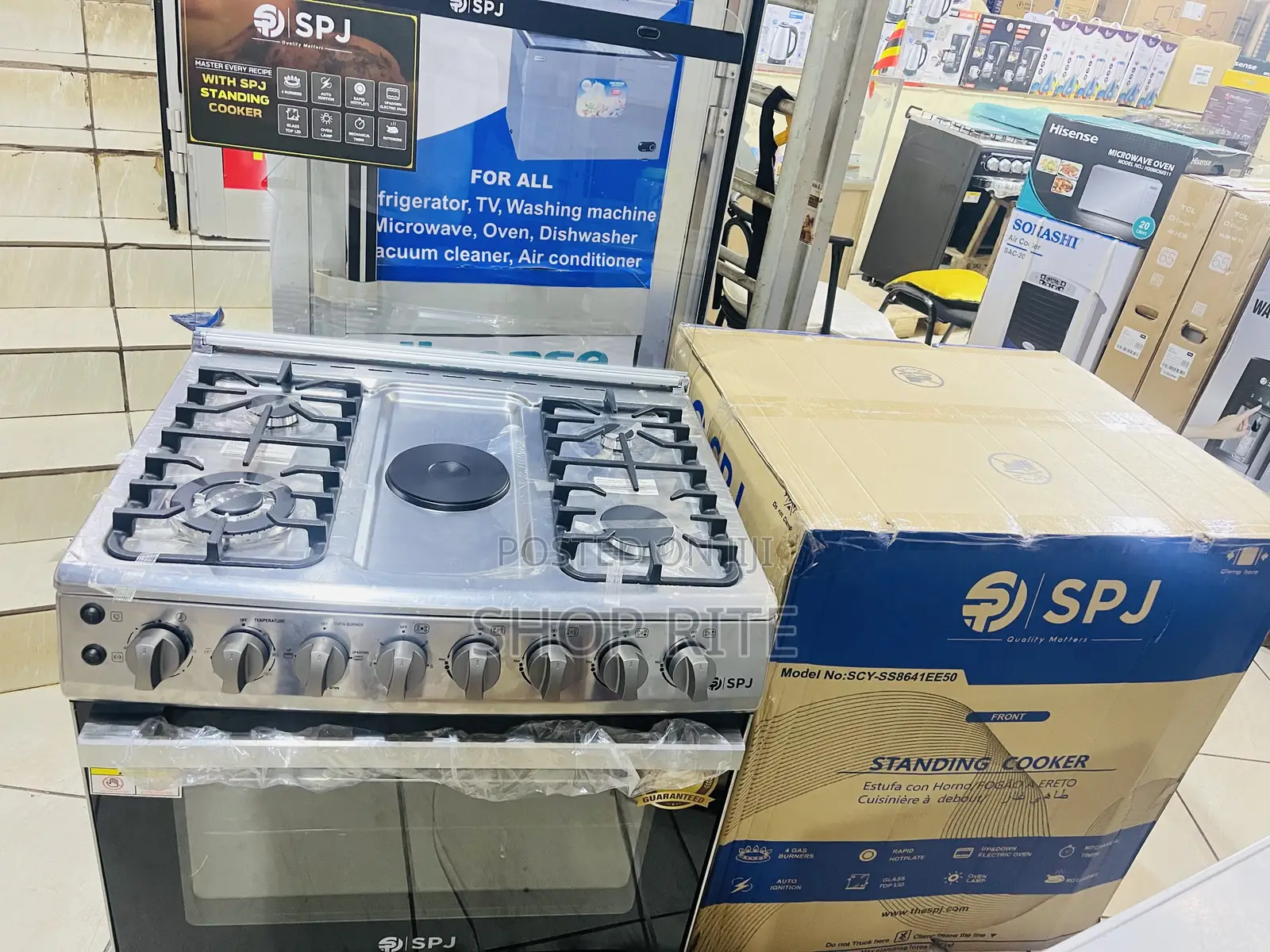 SPJ 4 Gas 1 Electric 80/60 Cm New Make Cooker