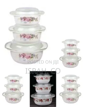 Opal 3 Pc Multi-Print Ceramic Casserole Serving Dishes Bowls