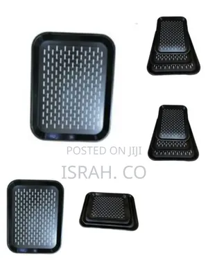 3 PCS of Rubber Non-Slip Serving Trays Platters-