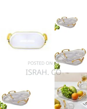 3 Pieces of Rectangle Food Tray Fruit Tea Table Serving Tray Home .