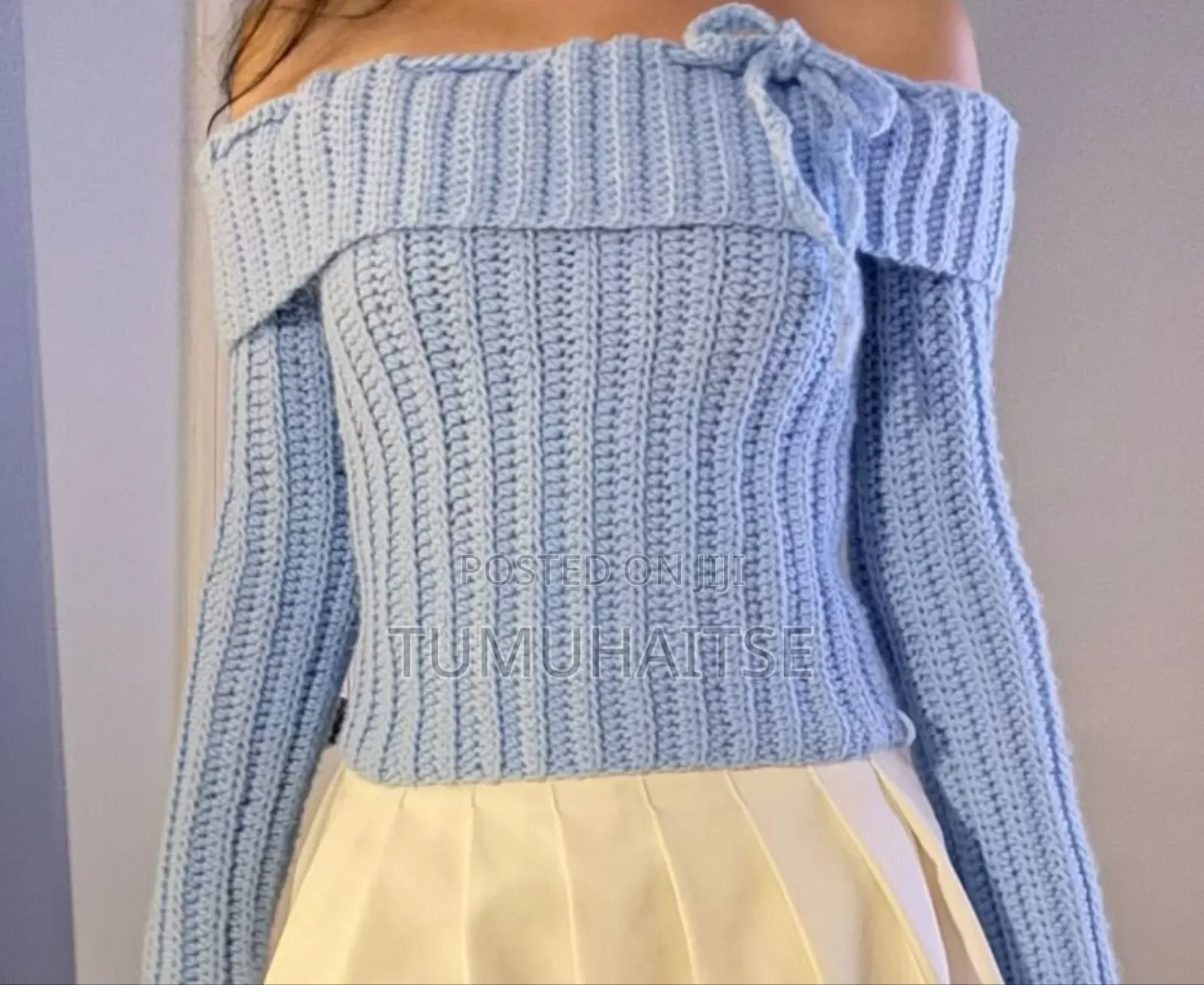 Crochet Off Shoulder Sweater