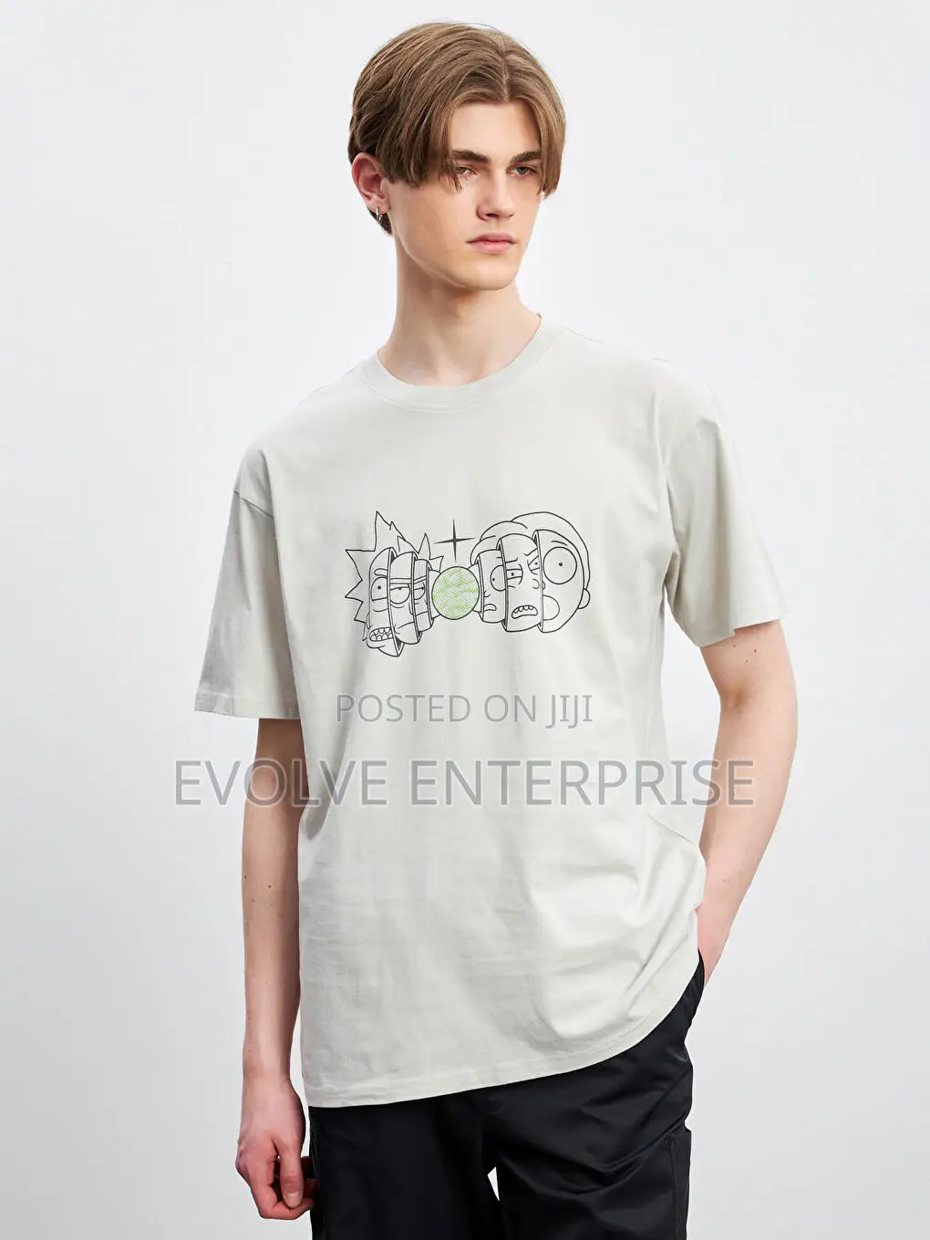 Xside Crew Neck Rick and Morty Printed Men's T-Shirt
