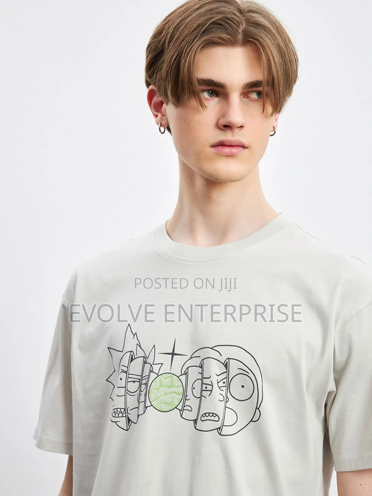 Xside Crew Neck Rick and Morty Printed Men's T-Shirt