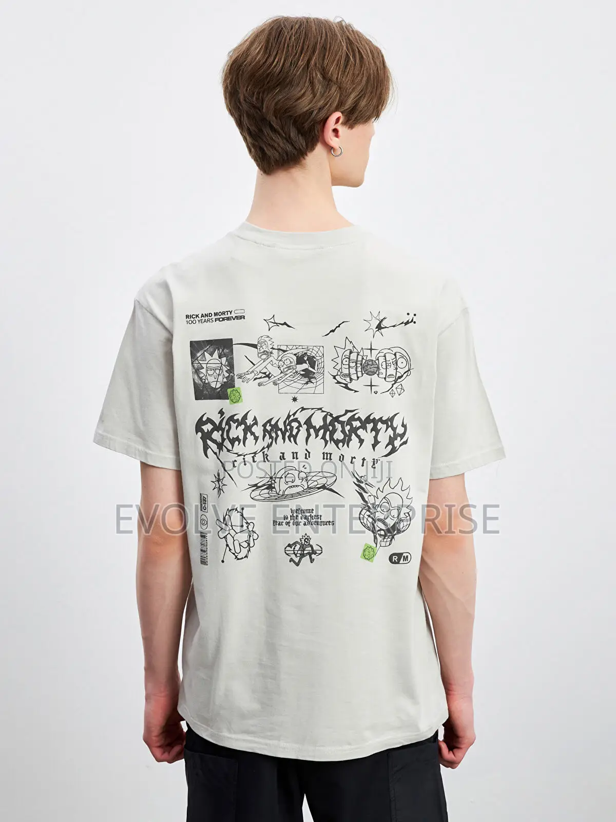 Xside Crew Neck Rick and Morty Printed Men's T-Shirt