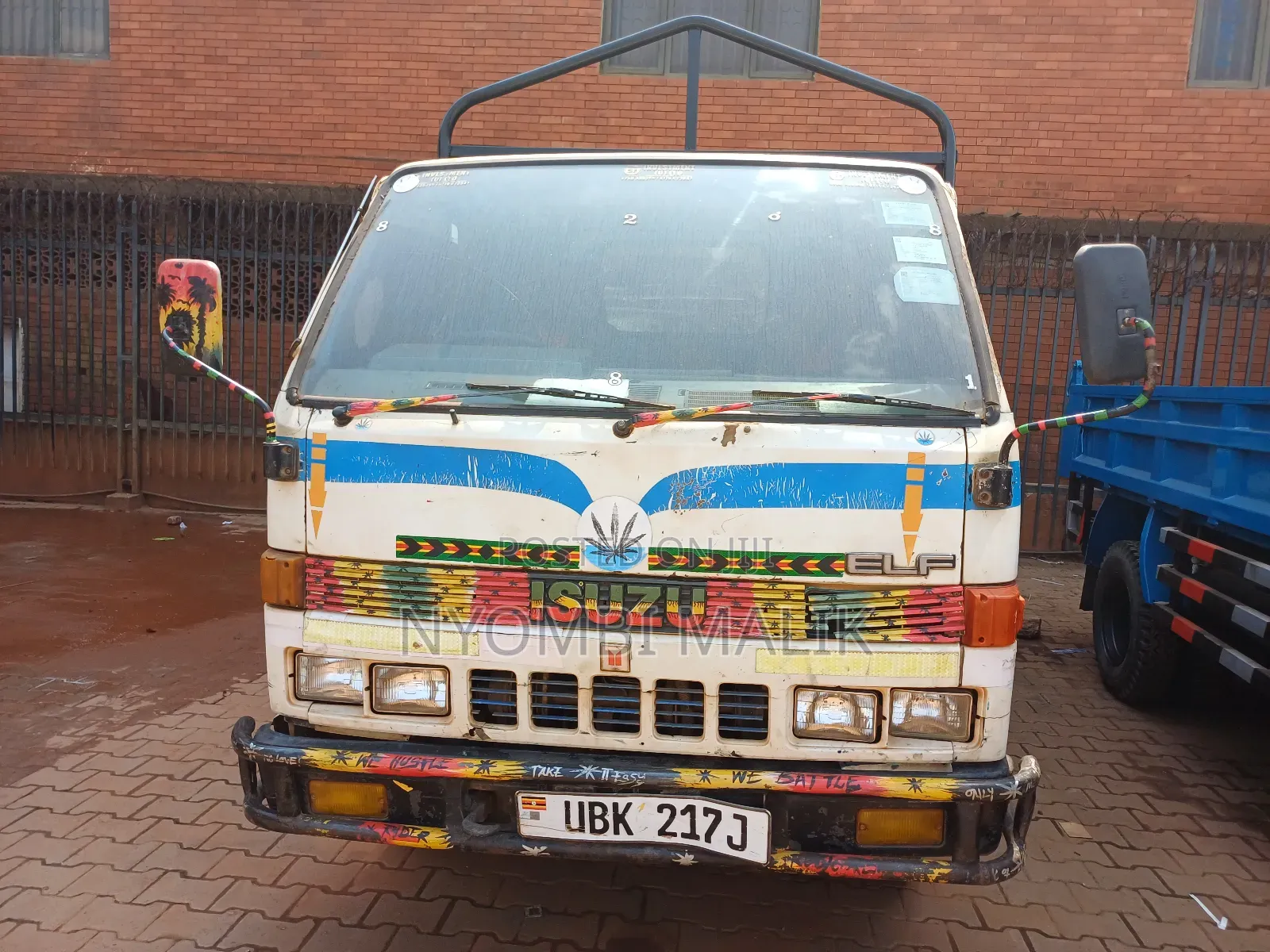 White Isuzu Truck