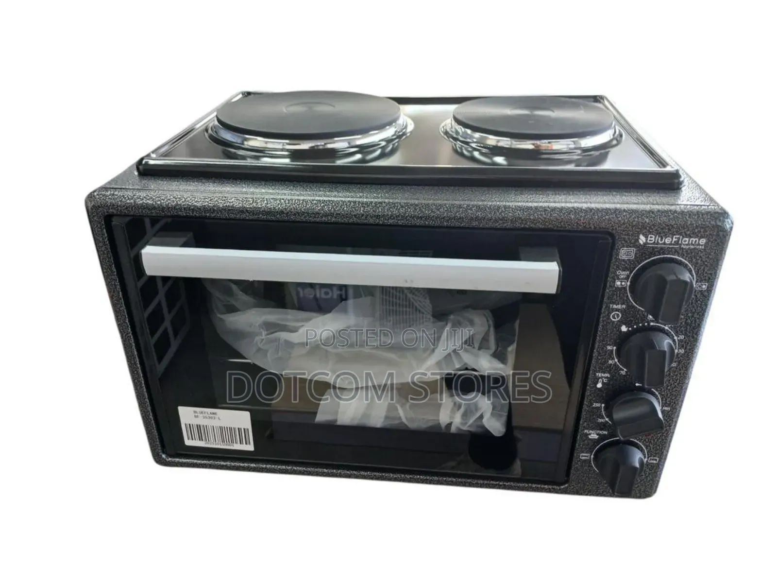 Blueflame Electric Mini Oven With Two Hot Plates on Top.