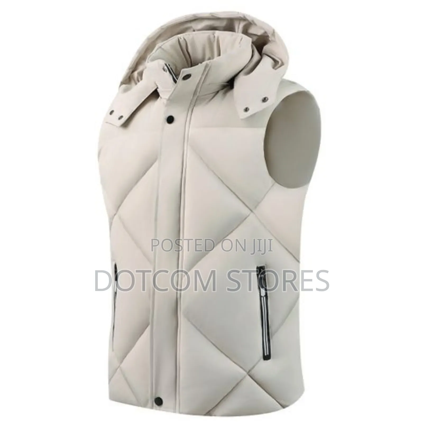 Berrykey Men's Hooded Quilted Waistcoat With Zip Pockets -