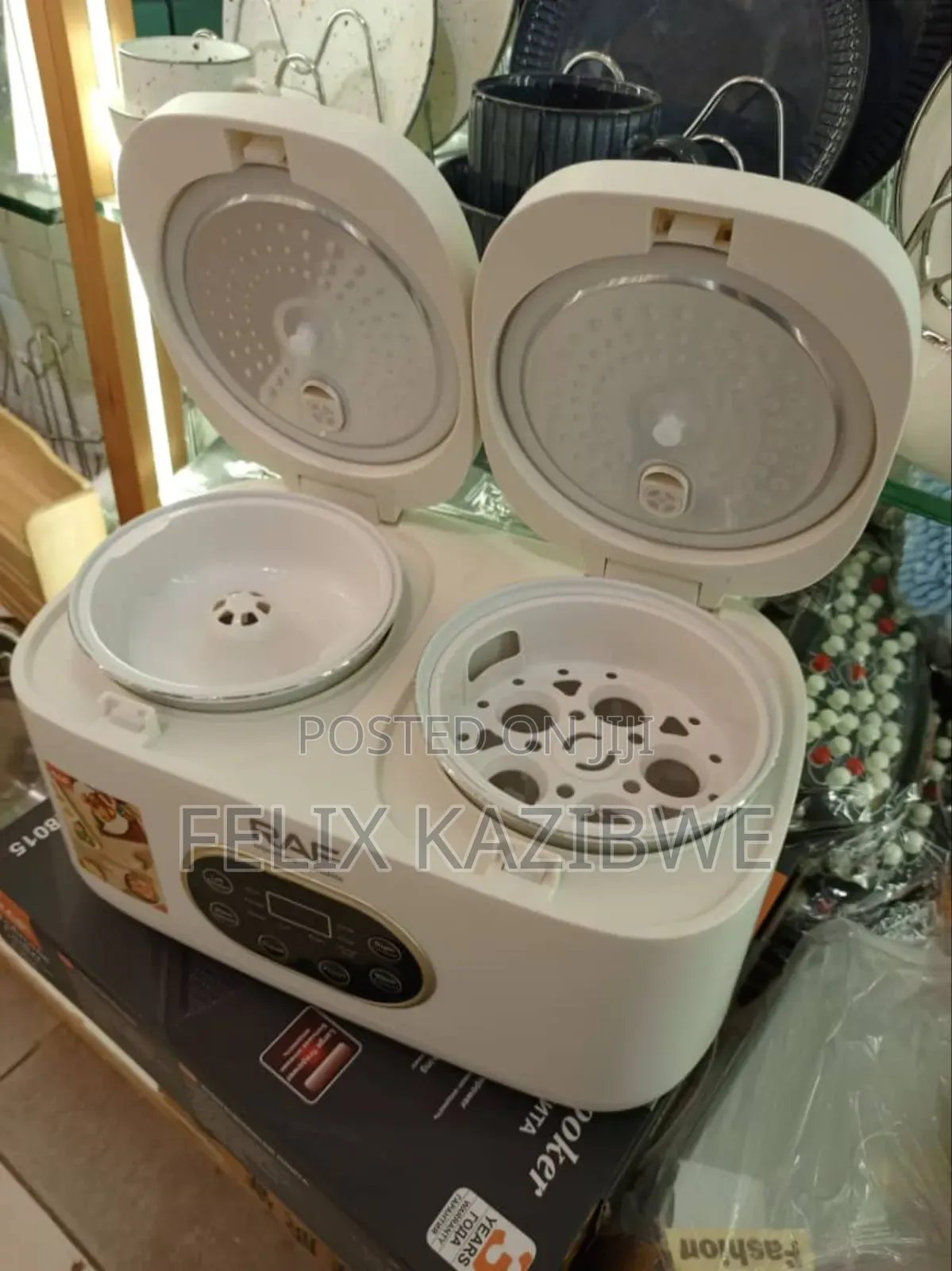 Raf Dual-Pot Electric Rice Cooker 4l.