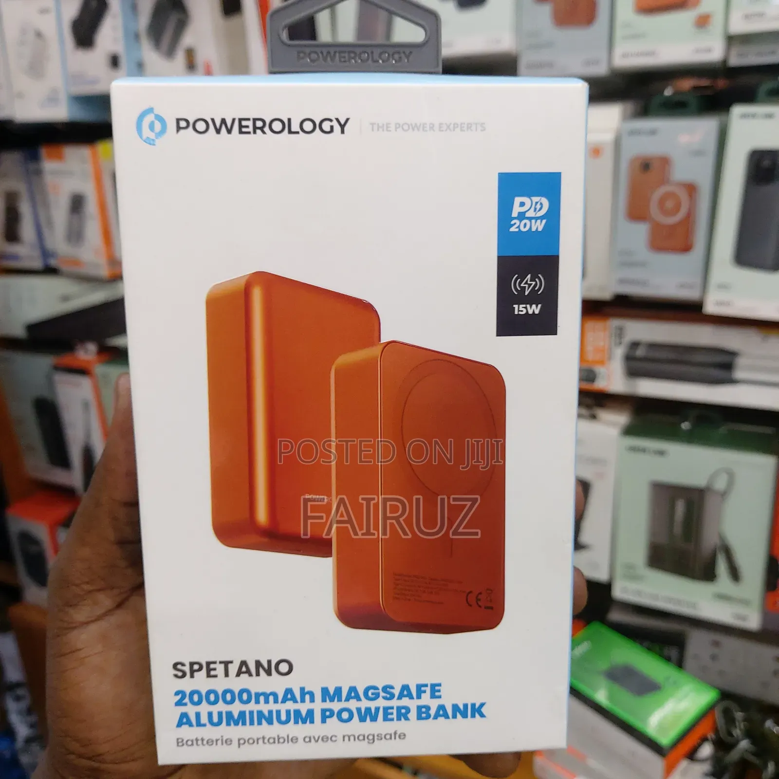 Powerology Aluminum Magnetic Wireless Power Bank 20000mah
