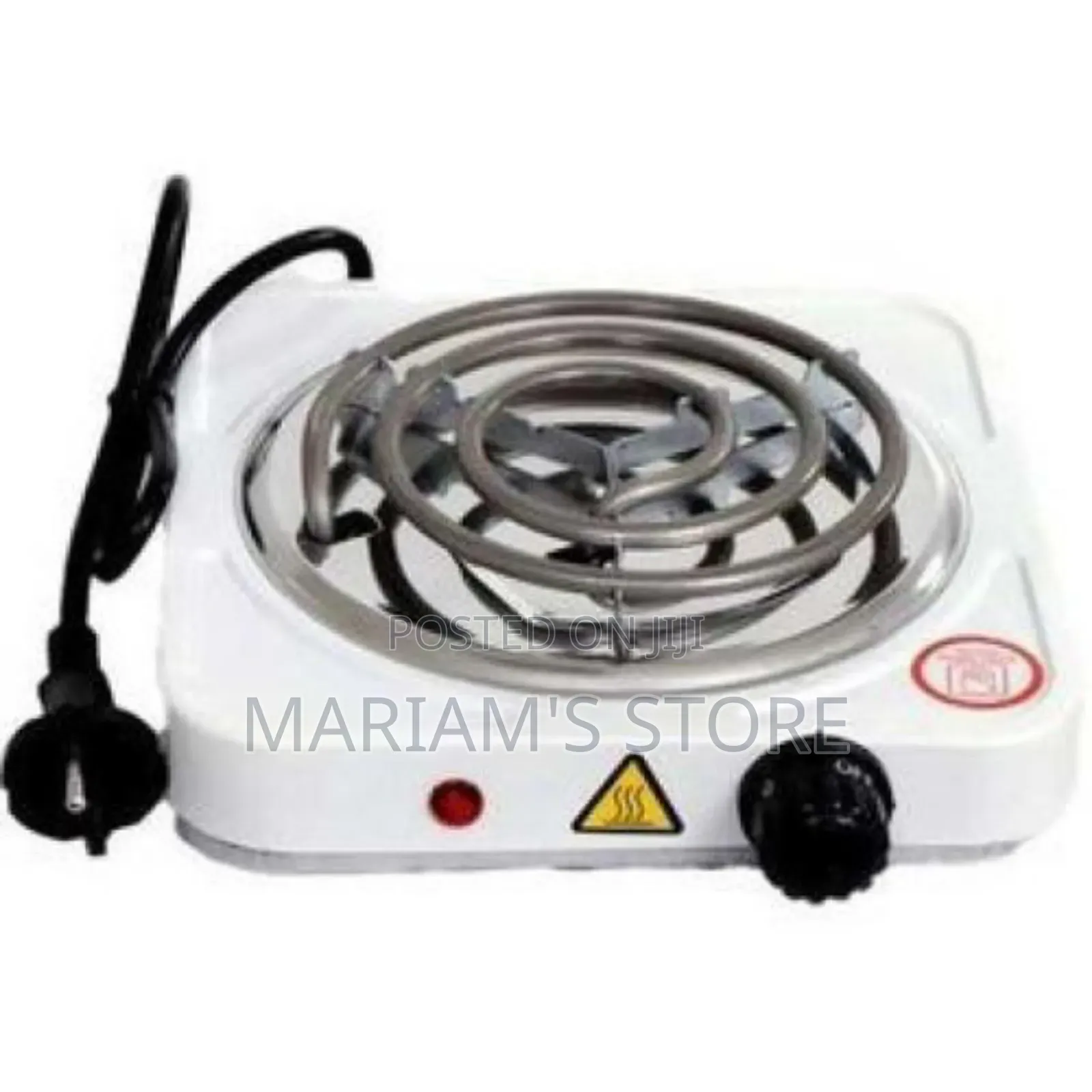 Single Coil Electric Hot Plate - White, Black