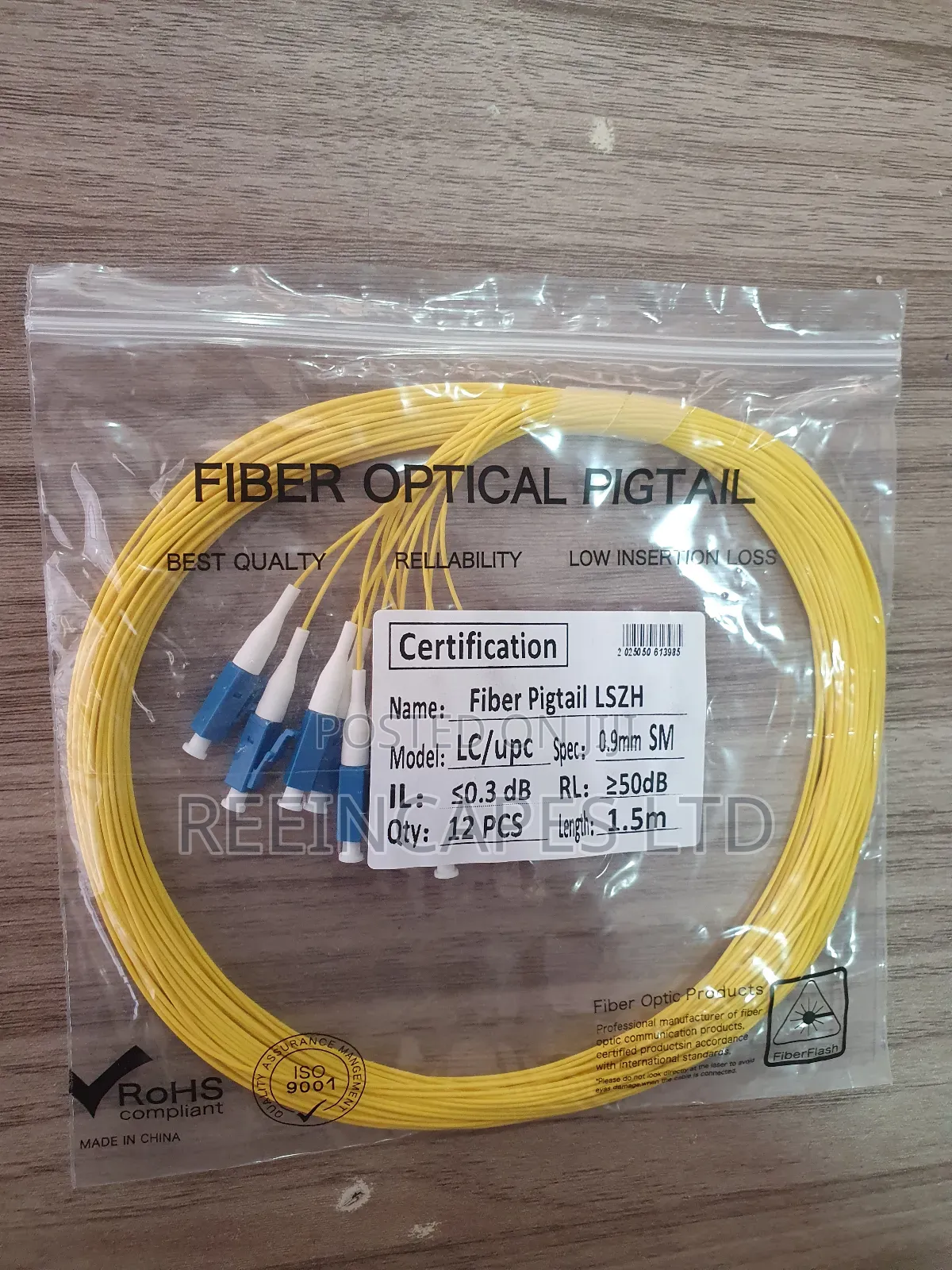 Fiber Pigtail Lszh Lc/Upc Sm 1.5m