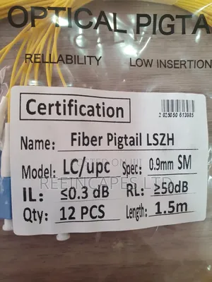 Fiber Pigtail Lszh Lc/Upc Sm 1.5m