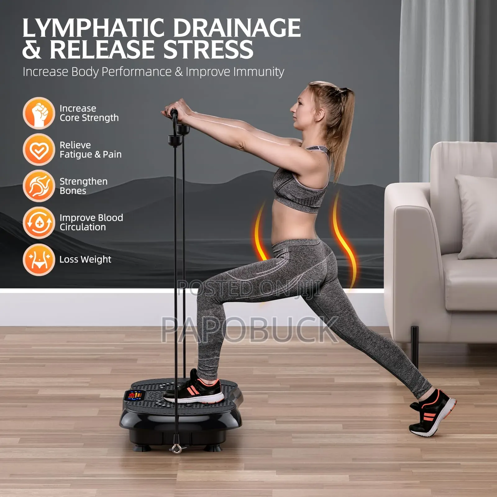 Vibration Plate, Fitness Board for Lymphatic Drainage