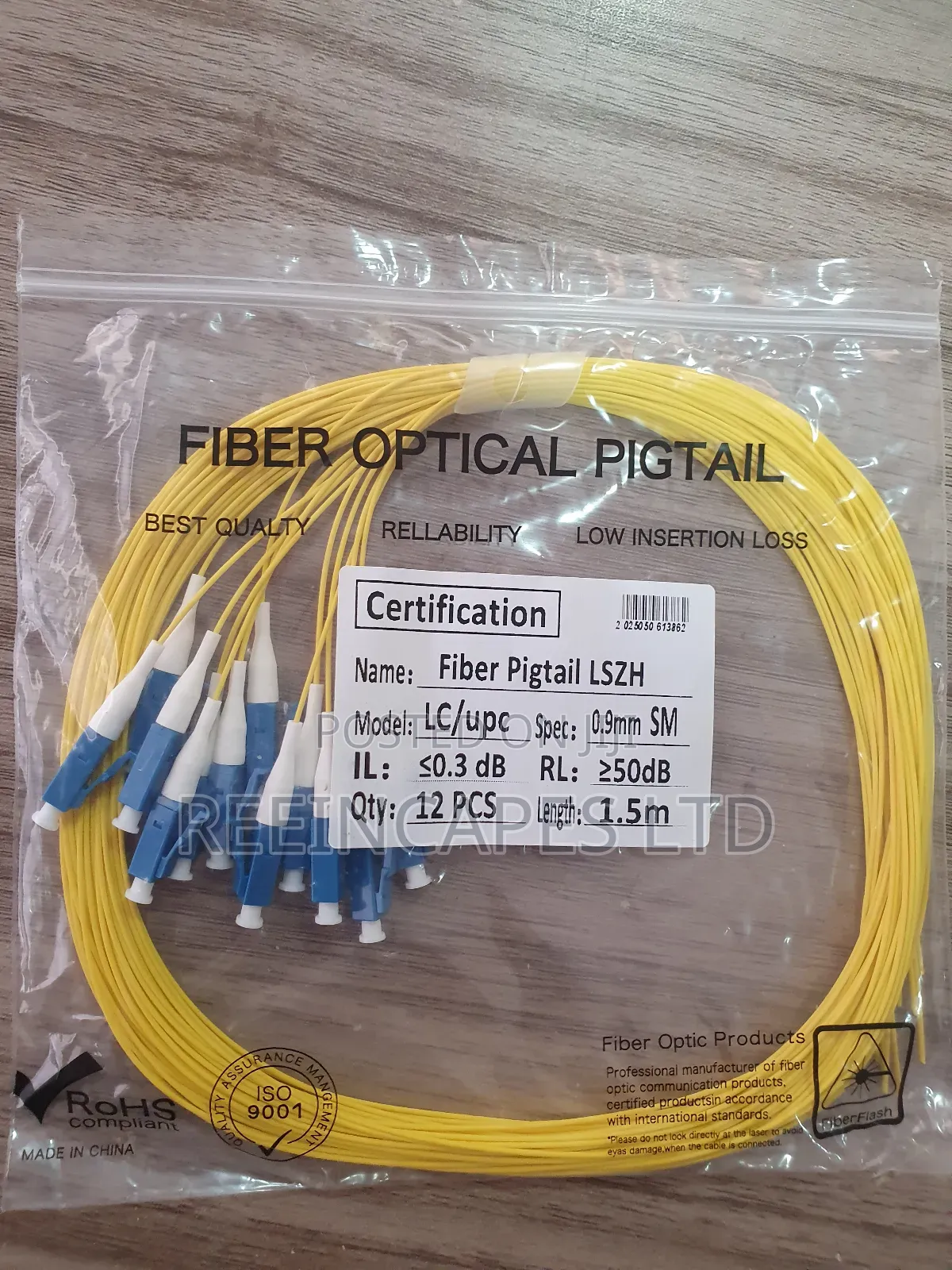 Fiber Pigtail Lszh Lc/Upc Sm 1.5m