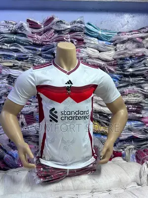 Liverpools White and Red Away Jersey