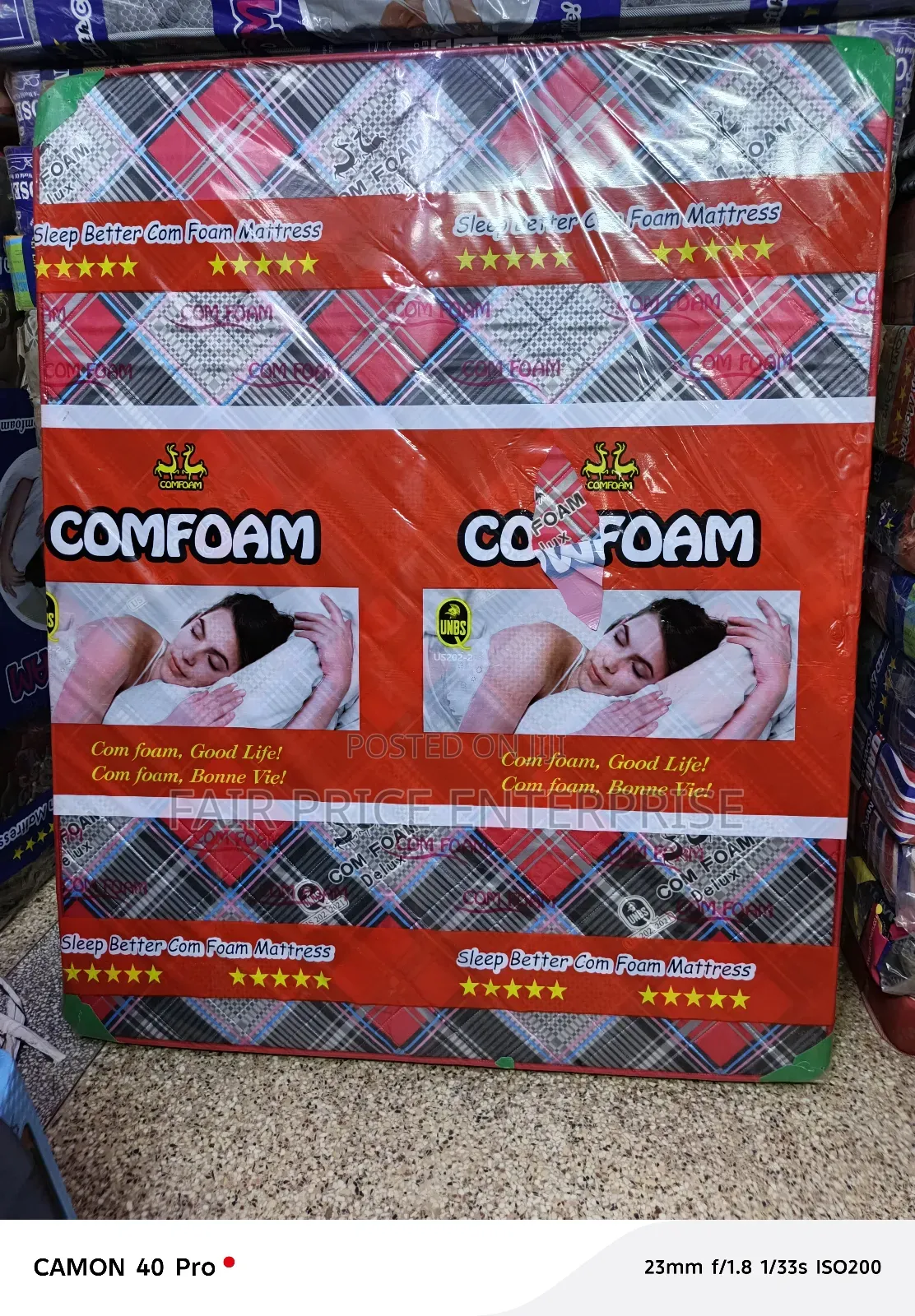 Comfoam Mattress 4x6 By6 Inches. Super Density Mattress