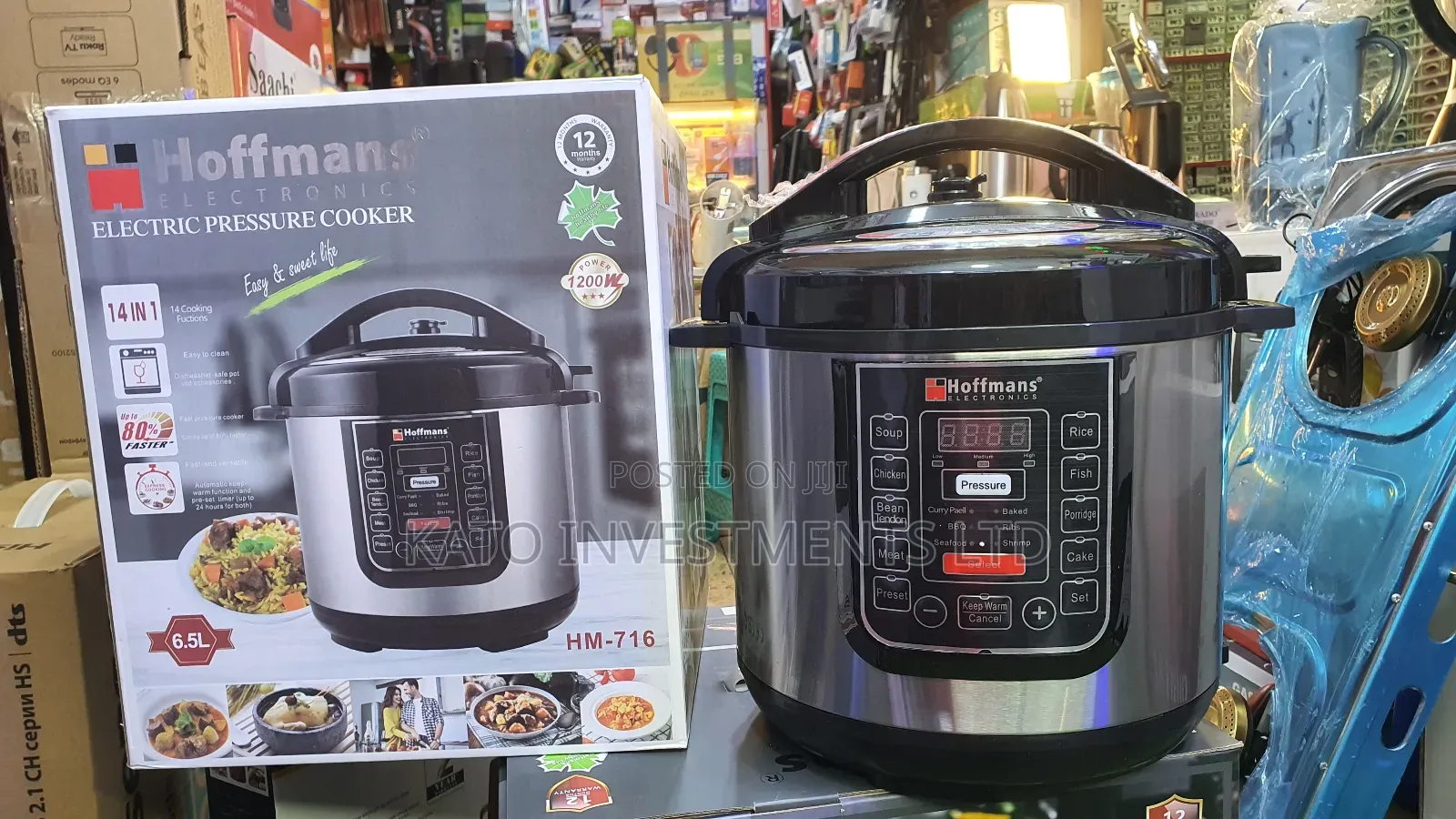 Hoffmans 6.5l Pressure Cooker 14in 1