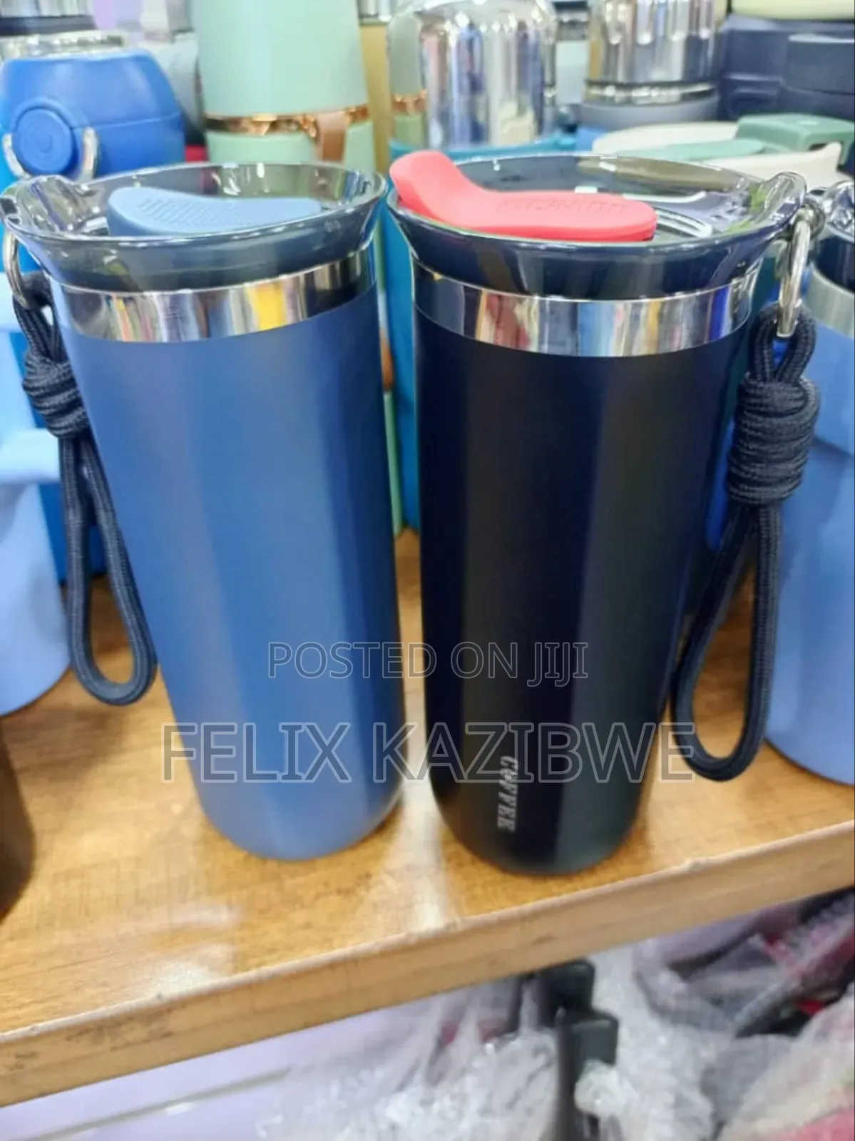 Double-Wall Stainless Steel Insulated Travel Mug.