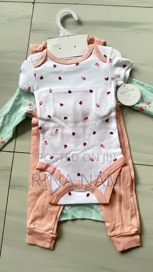 Baby Clothes Set Body Suits Bib Socks 5in1