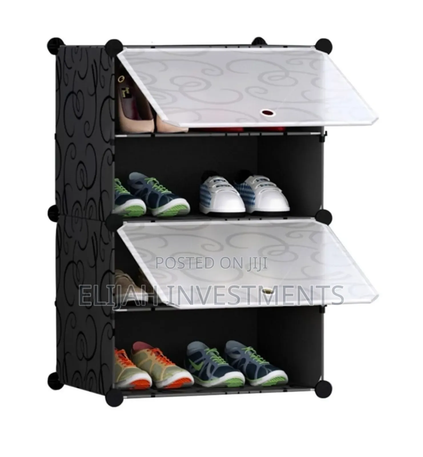 4 Tier Shoe Rack Organizer Storage Stackable