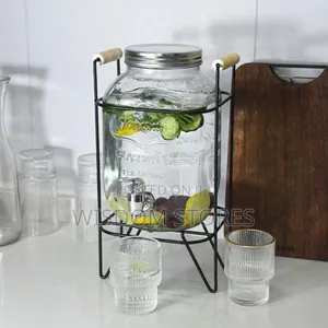 5l Glass Drinks Dispenser With Stand