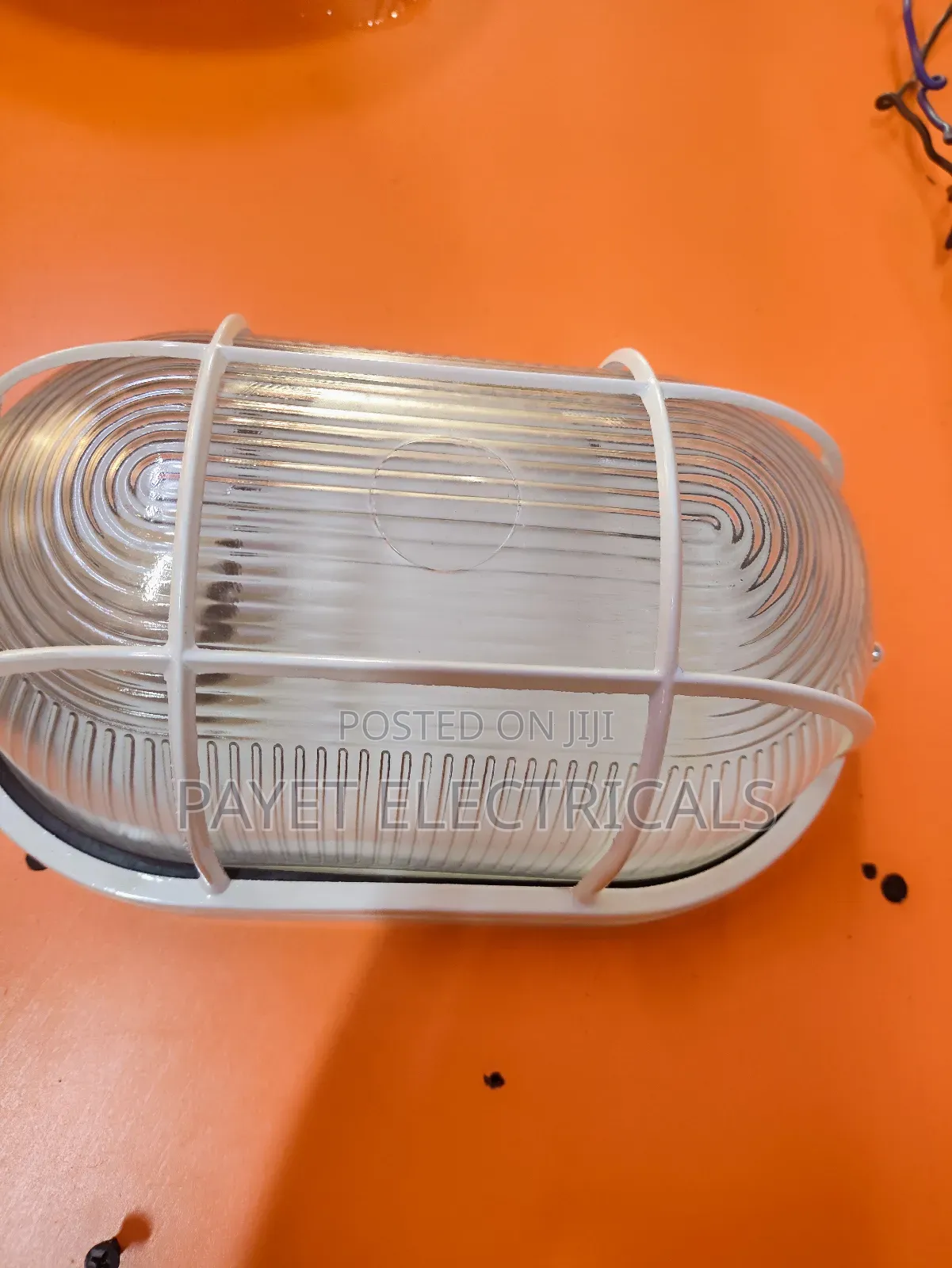 White Metallic Bulk Head/ Lamp Holder