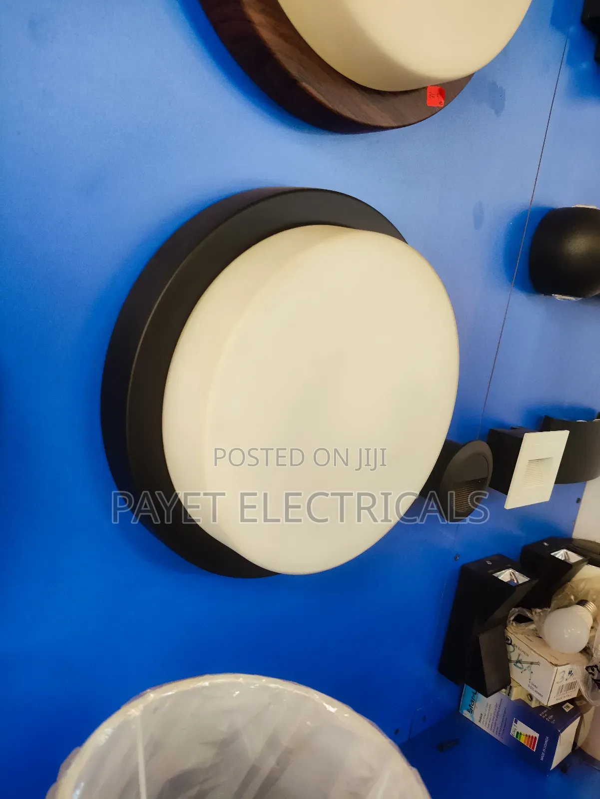 Black And White Glass Washroom Ceiling Light