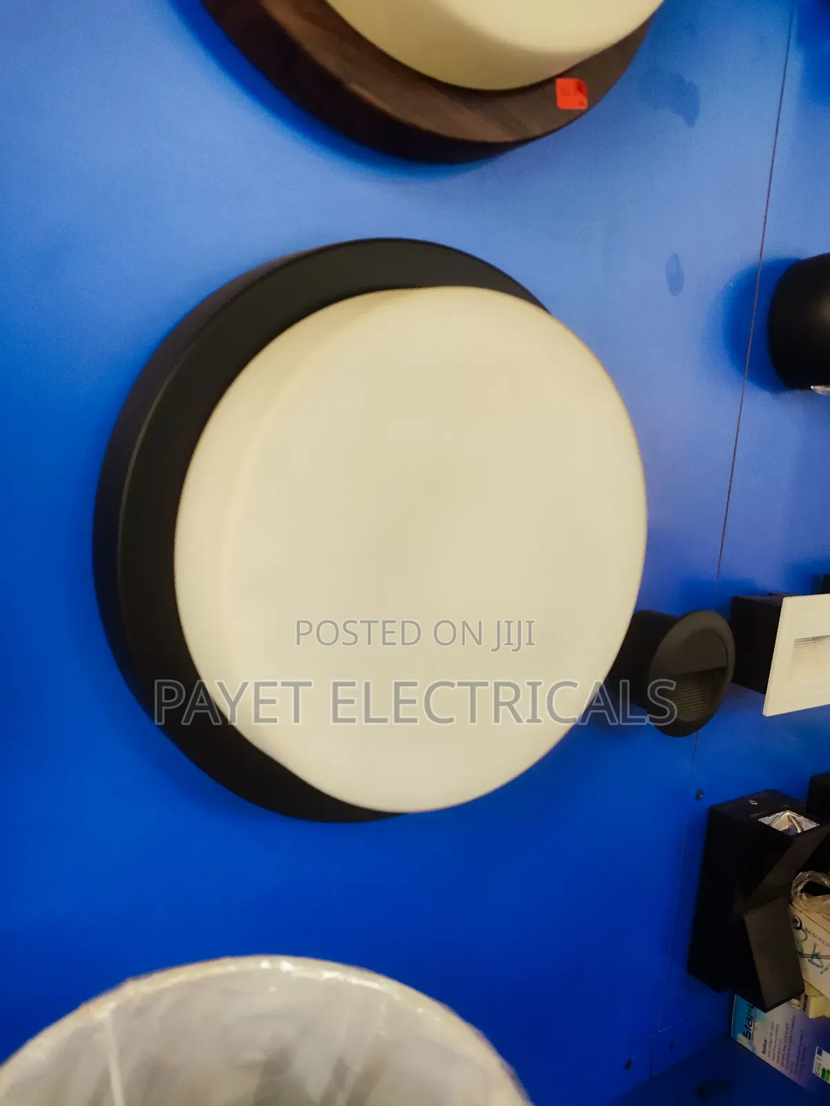 Black And White Glass Washroom Ceiling Light