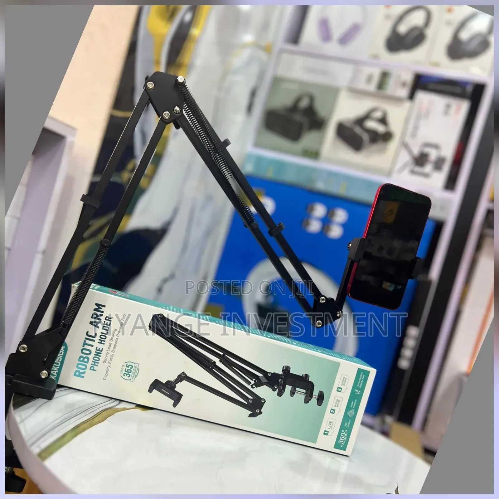 Robotic Arm Phone Holder. Rotation Arm Phone Holder