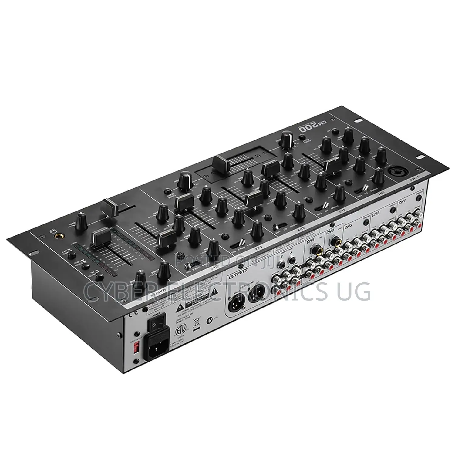 Cm200 Professional 5-Channel Dj Rack Mount Stereo Mixer Mixing Console