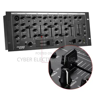 Cm200 Professional 5-Channel Dj Rack Mount Stereo Mixer Mixing Console