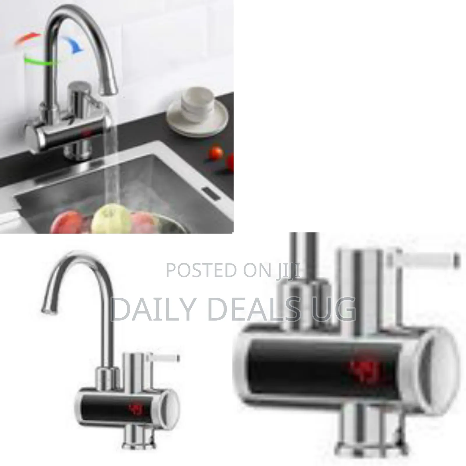 Instant Electric Hot Water Faucet With A Digital Temperature Display