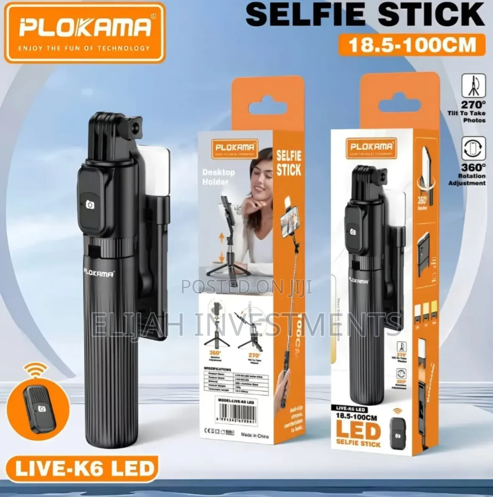 Plokama Live- Led Selfie Stick