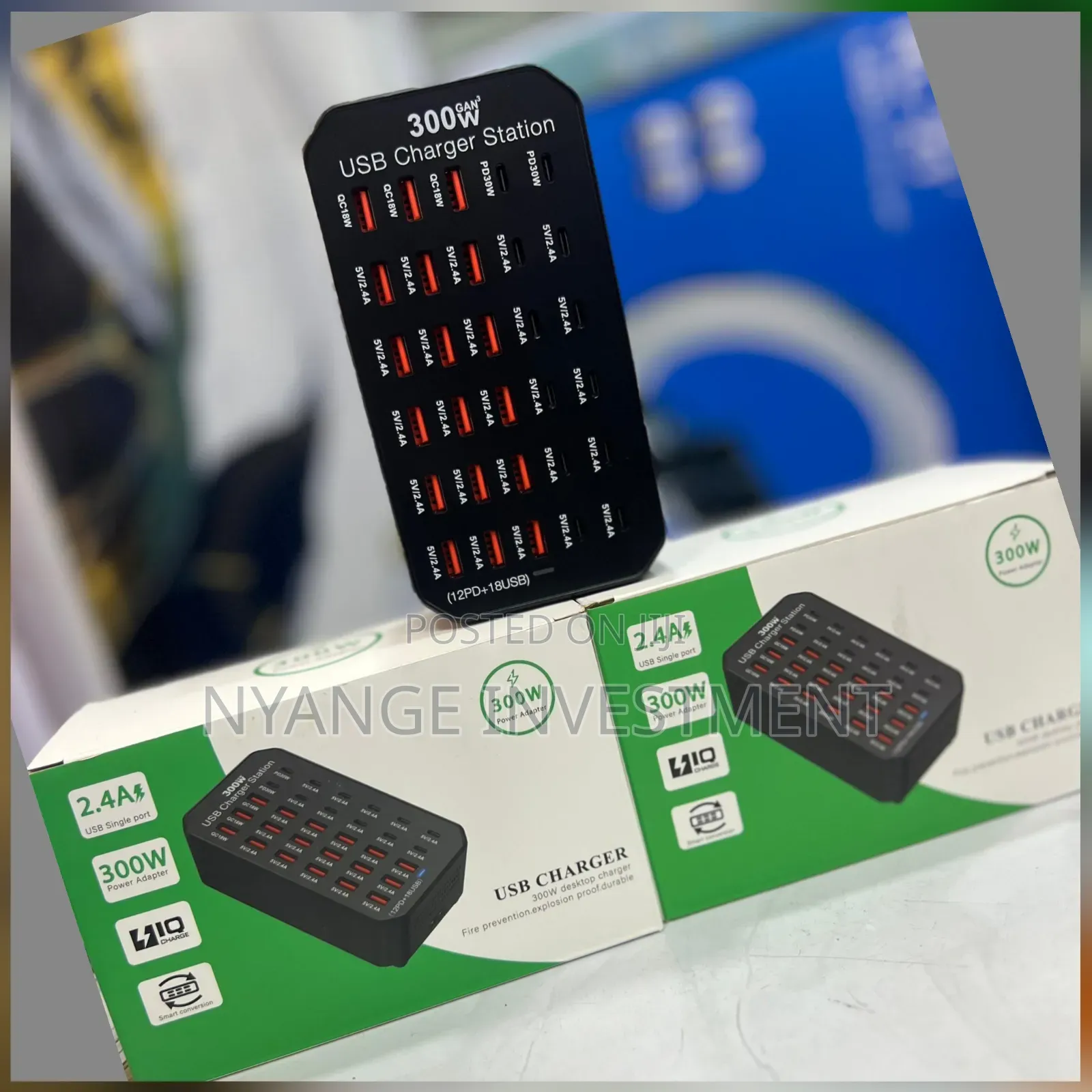 300w Charging Station With 12ports C to C and 18 Ports Usb . 30 Ports