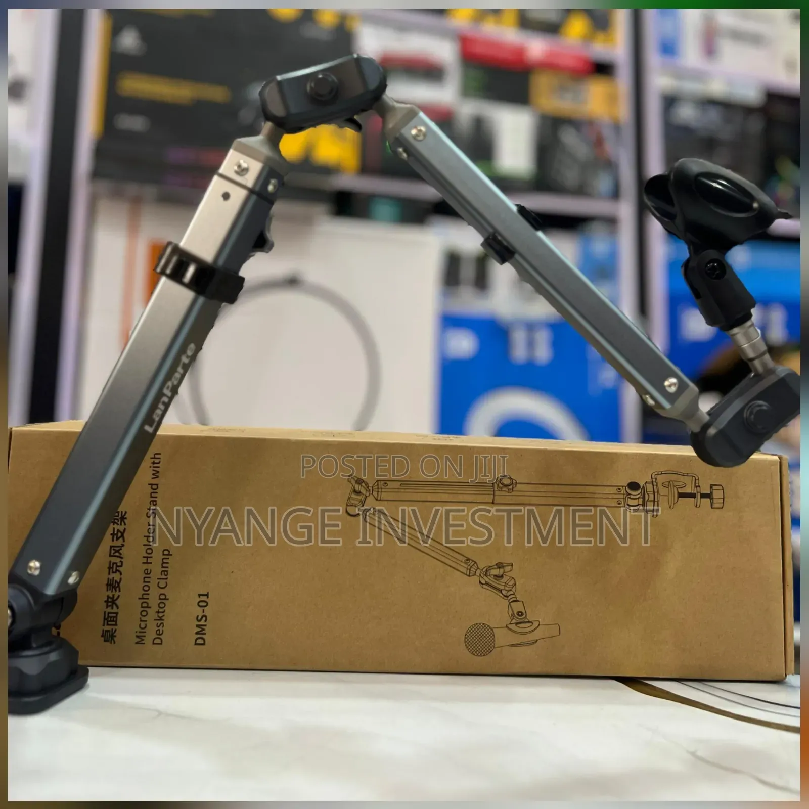 Microphone Holder With Desk Top Clamp . Microphone Holder
