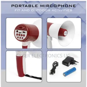 Megaphone Voice Amplifier With Talk, Record, Play Siren Modes