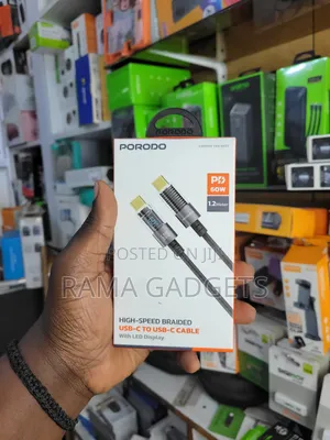 Porodo 60w Type-C to Type-C Braided Cable