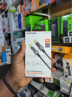 Porodo 60w Type-C to Type-C Braided Cable